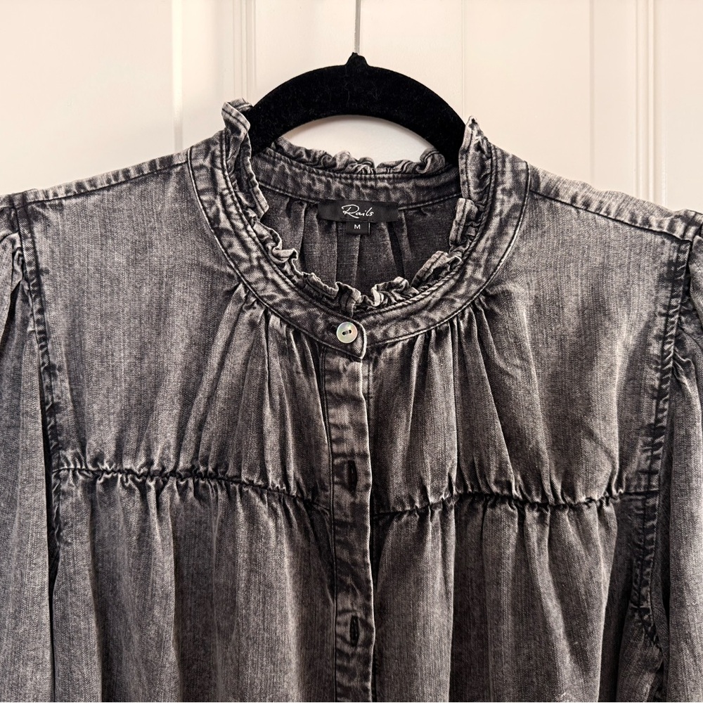 Camille Ruffle Neck Shirt - Picture 5 of 9